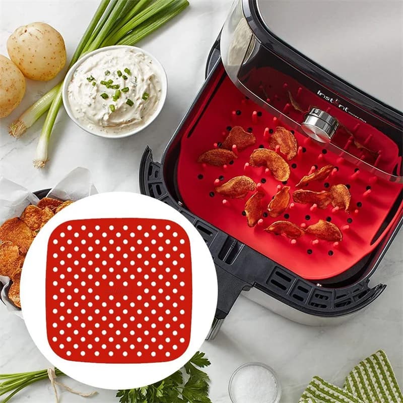 Air Fryer Baking Card Silicone Air Fryer Silicone Air Frying Pad Steam Cooking Equipment Air Frying Machine Cooking Tools