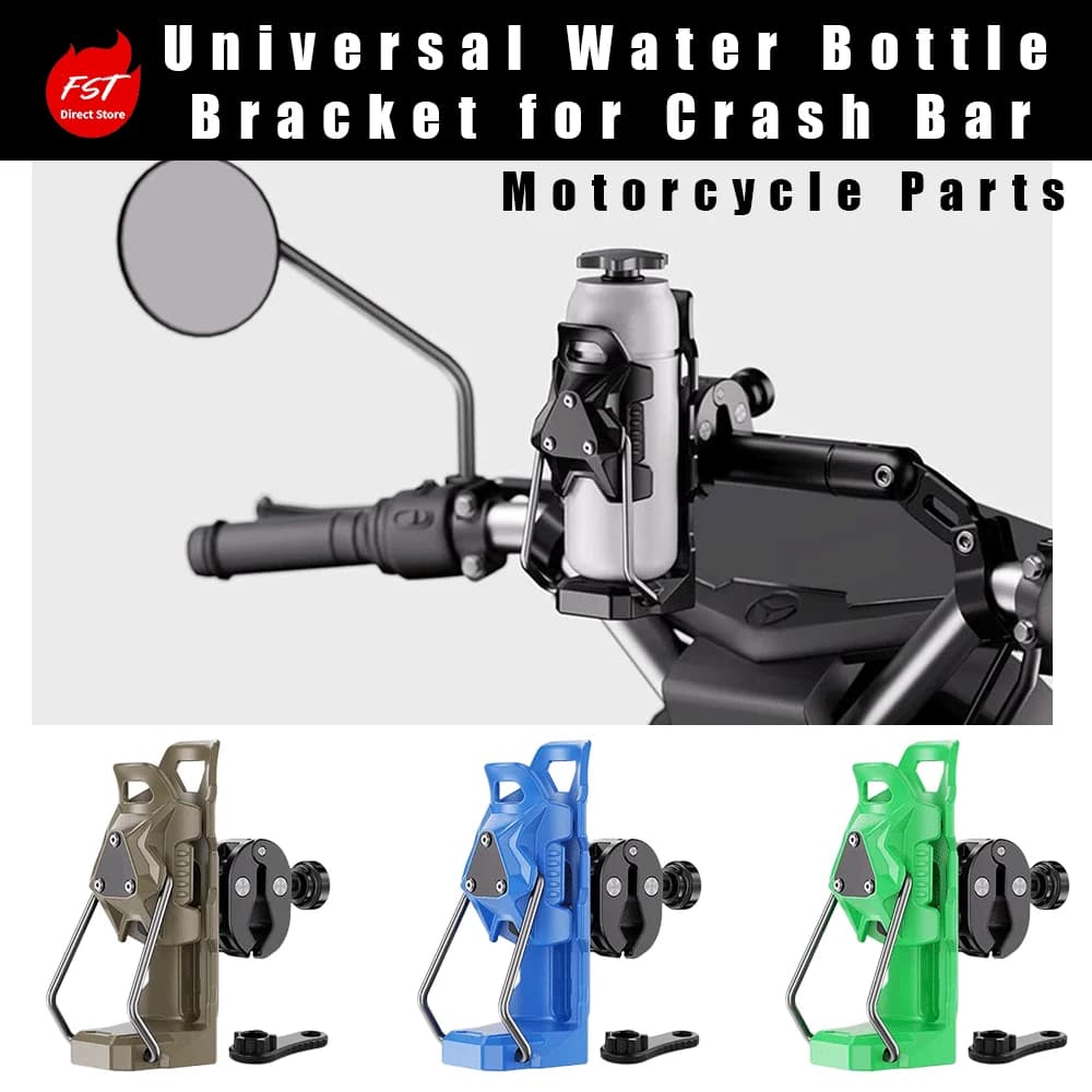 6‑Generation Adaptive Cup Holder, Motorcycle Water Bottle Holder, Universal for Electric Bikes Crash Bar Mount