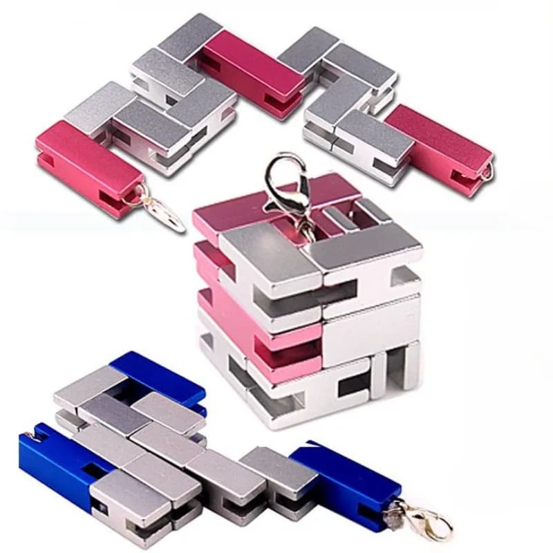 Metallo Mini Fidget Sollievo dallo stress Cubo Puzzle EDC Alleviare lo stress Riducendo i giocattoli Antistress Decompressione Alleviare l'ansia Bambini