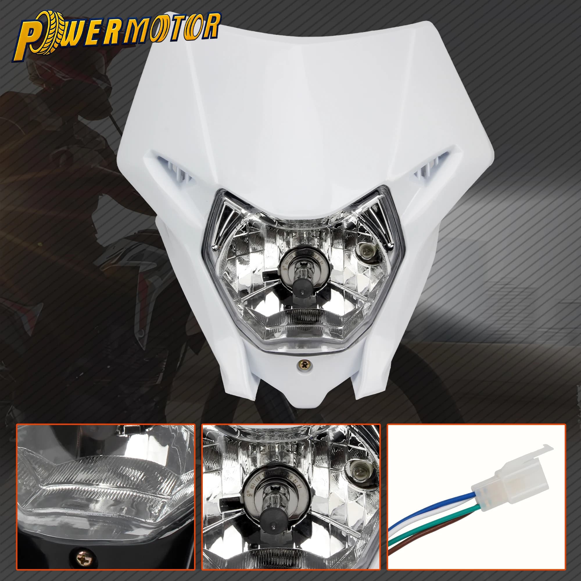 Motocross Moto H4 Faro Alogeno Per Honda CRF150 CRF250 CRF450 CRF 150 250 450 Dirt Bike Faro Testa Parti di Luce