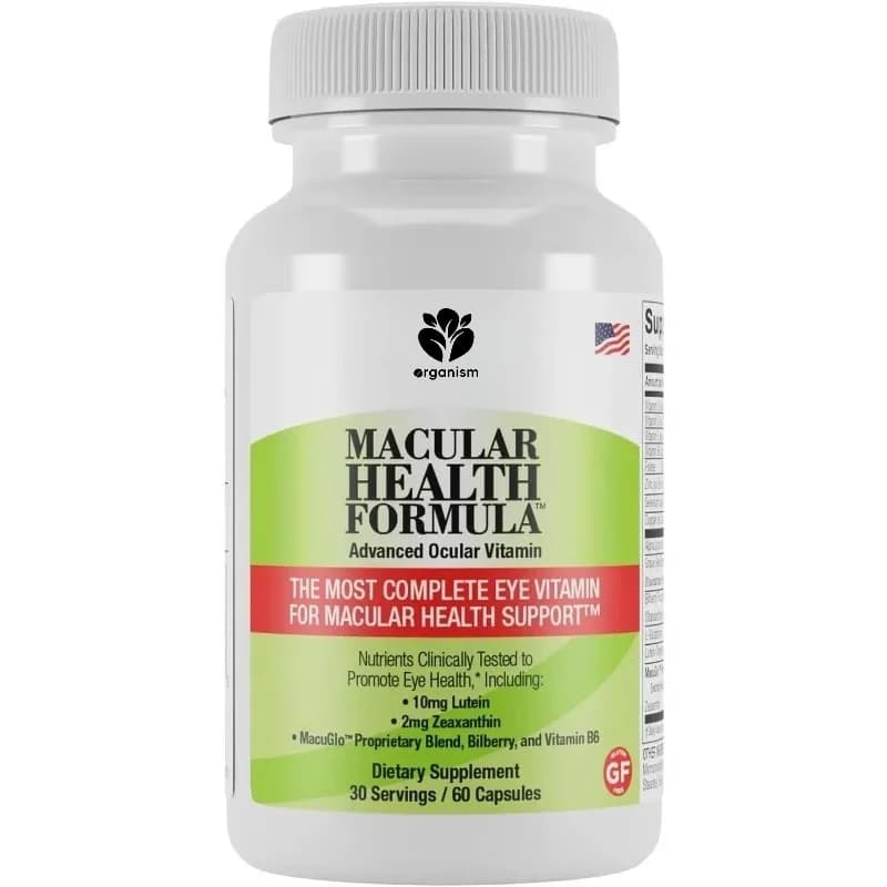 AREDS2 Eye Vitamin Supplement contains 60 capsules of lutein, zeaxanthin, kumquat, and vitamins C, D, E, and B6