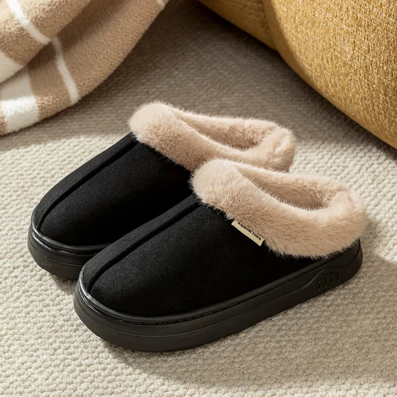 Pantofole da uomo calde all'aperto invernali antiscivolo con suola spessa traspirante comfort scarpe alla moda e casual stivali da neve per coppie