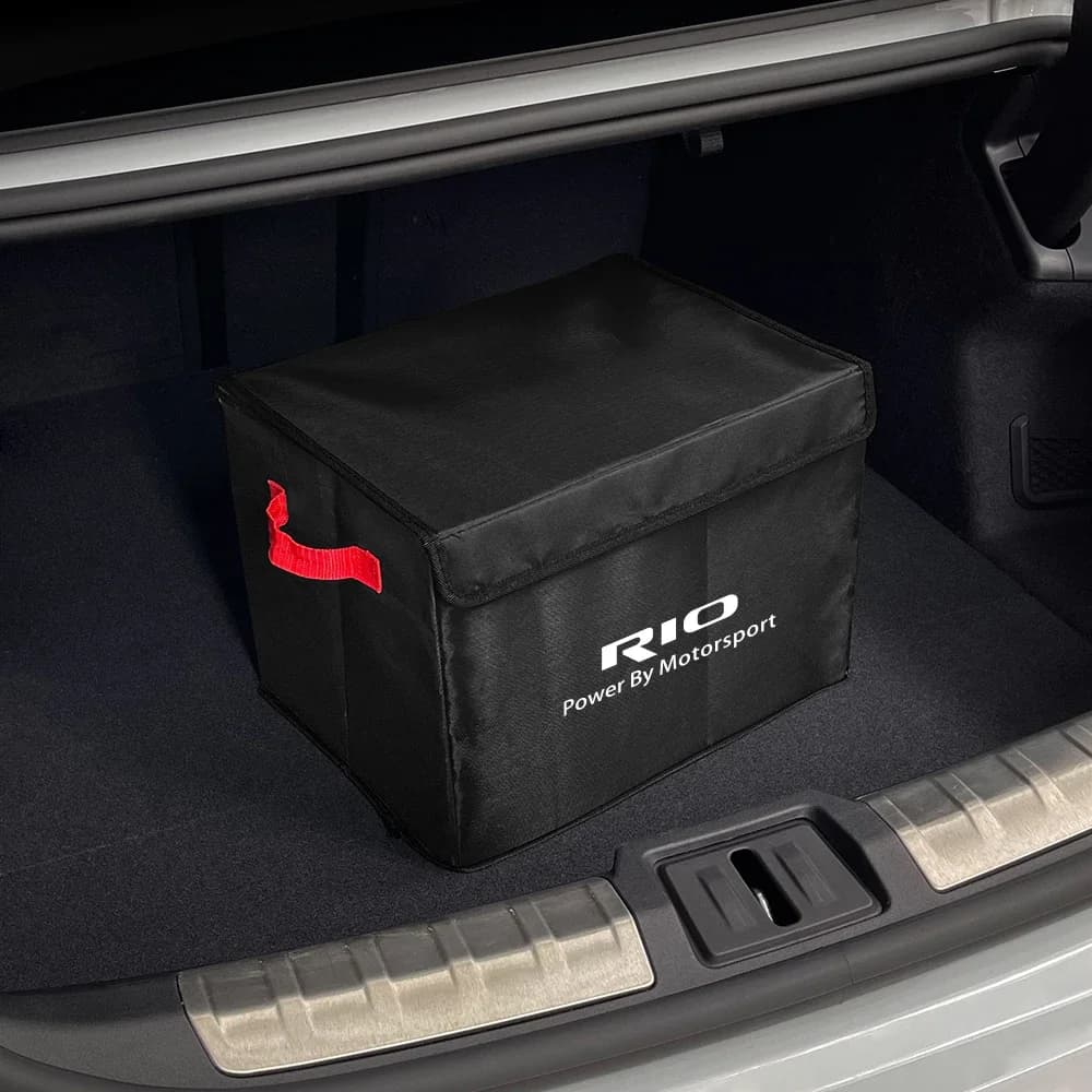Scatola per Auto portatile stivaggio riordino Auto articoli vari scatola di immagazzinaggio per Kia Rio 3 4 K2 K3 X-Line accessori per la conservazione degli interni Auto