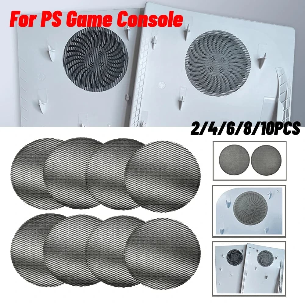 Filtro antipolvere per ventola da 2-8 pezzi per accessori PS5 ventola di ventilazione traspirante custodia antipolvere per Console di gioco PS5 per Playstation