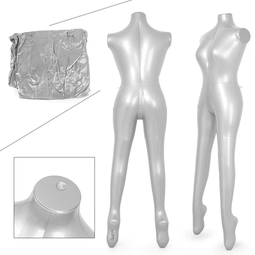 Modello manichino femminile flessibile display completo per il corpo forma di vestito manichino economico toppa adesiva in PVC manichino da donna portatile