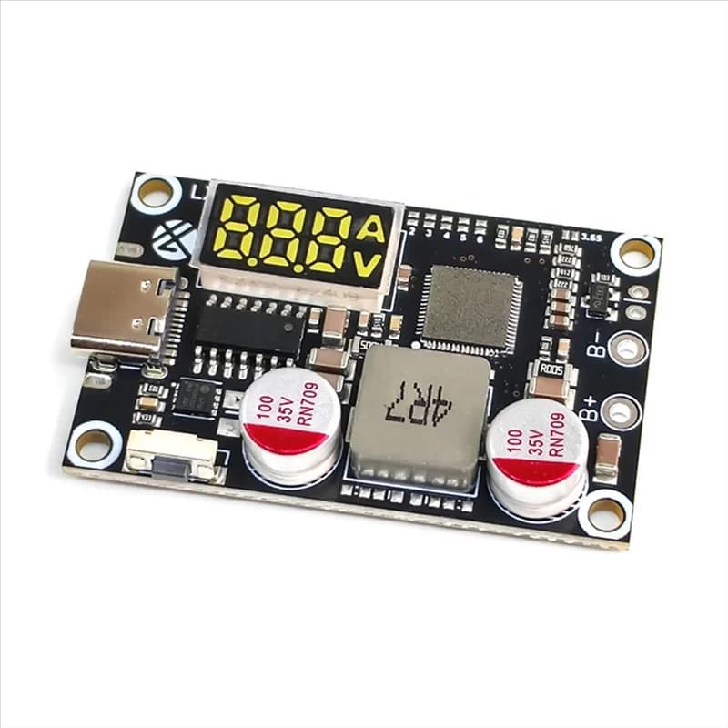 Modulo di ricarica rapida 3CGRO-45W per batterie 2-6S Scheda di alimentazione fai-da-te con tipo C PD e QC Supporta batterie al litio e ferro al litio