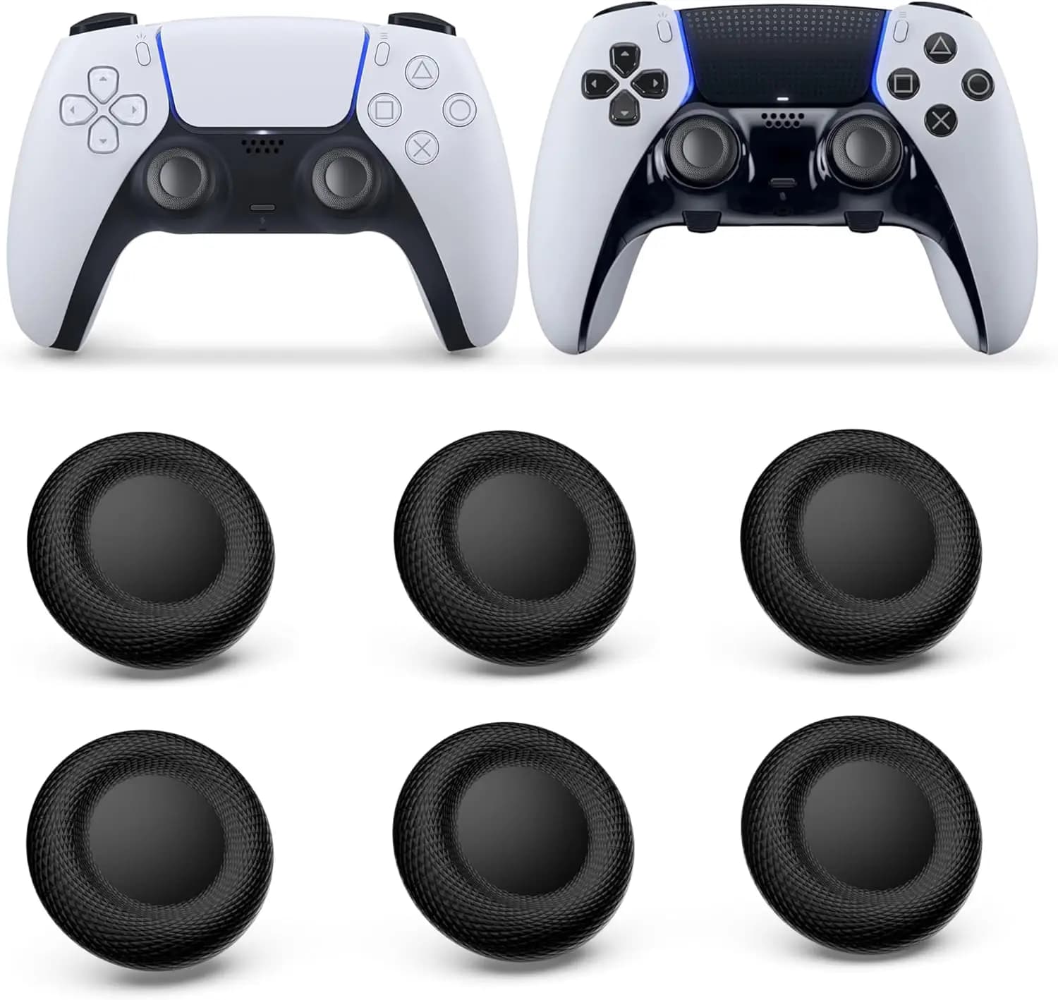 2/8 Pezzi Cappucci di Ricambio per Joystick PS5/PS4, Copri-Levette per Controller, Parti di Riparazione per Accessori Gamepad PlayStation 5