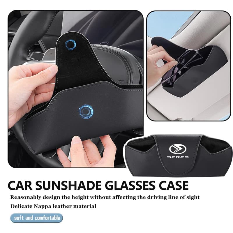Car Sun Visor Glasses Holder Scratch Resistant Eyeglasses Storage For Seres M5 M7 2022 2023