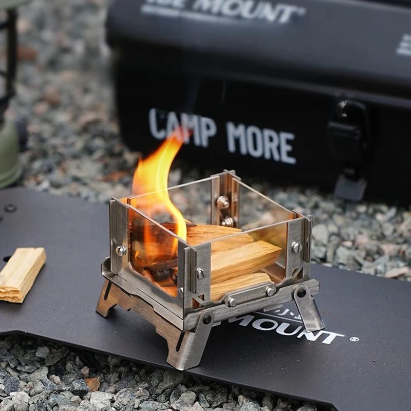 Mini stufa da esterno, supporto per la visualizzazione del fuoco da tavolo, stufa a legna, stufa per aromaterapia, braciere da campeggio portatile