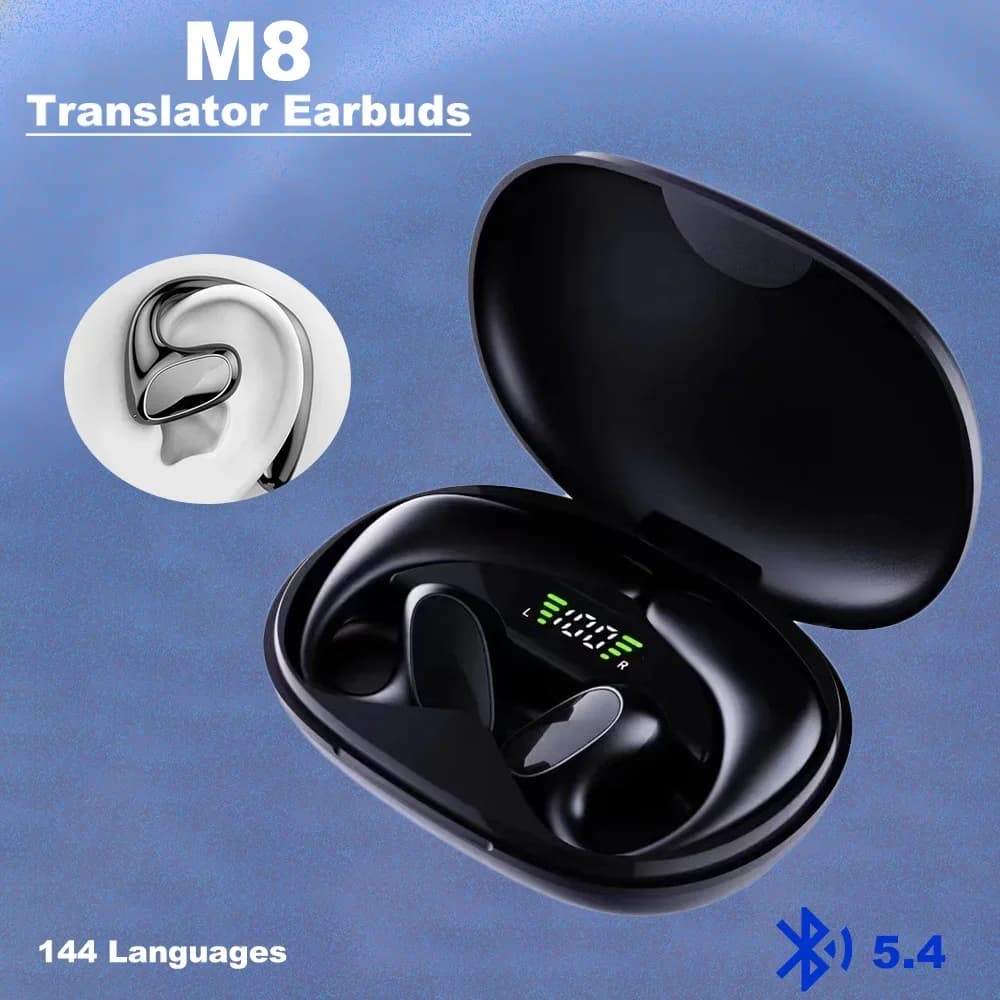 NEW Earphones for Language Translator M8 Smart 144 languages Two-way Bluetooth Wireless High Precision Translator Device