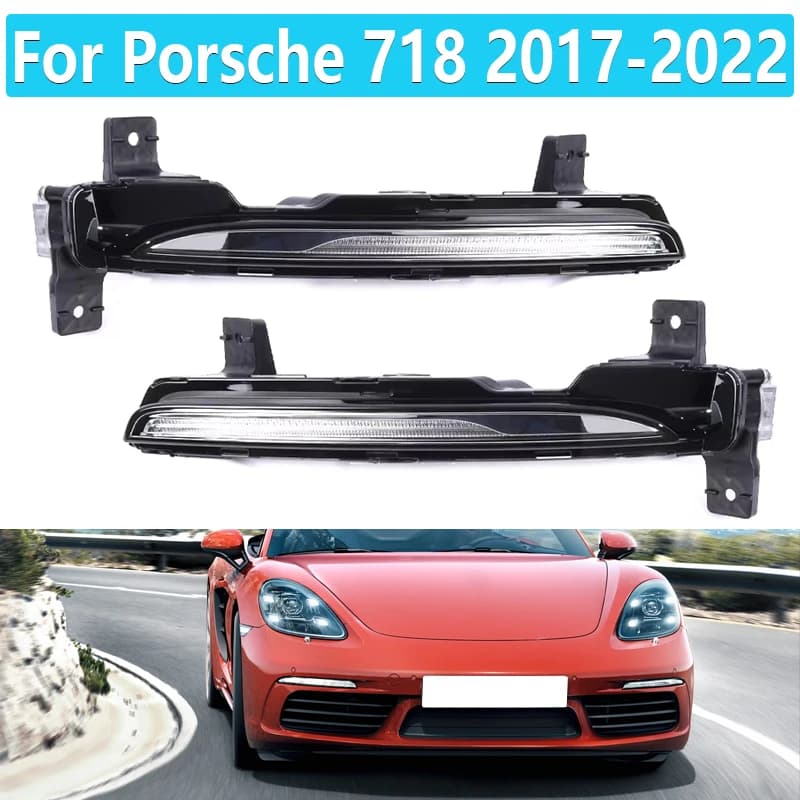 Fendinebbia a LED DRL per Porsche 718 2017 2018 2019 2020 2021 2022 lampada da corsa a luce diurna a LED 982953041B 982953042B