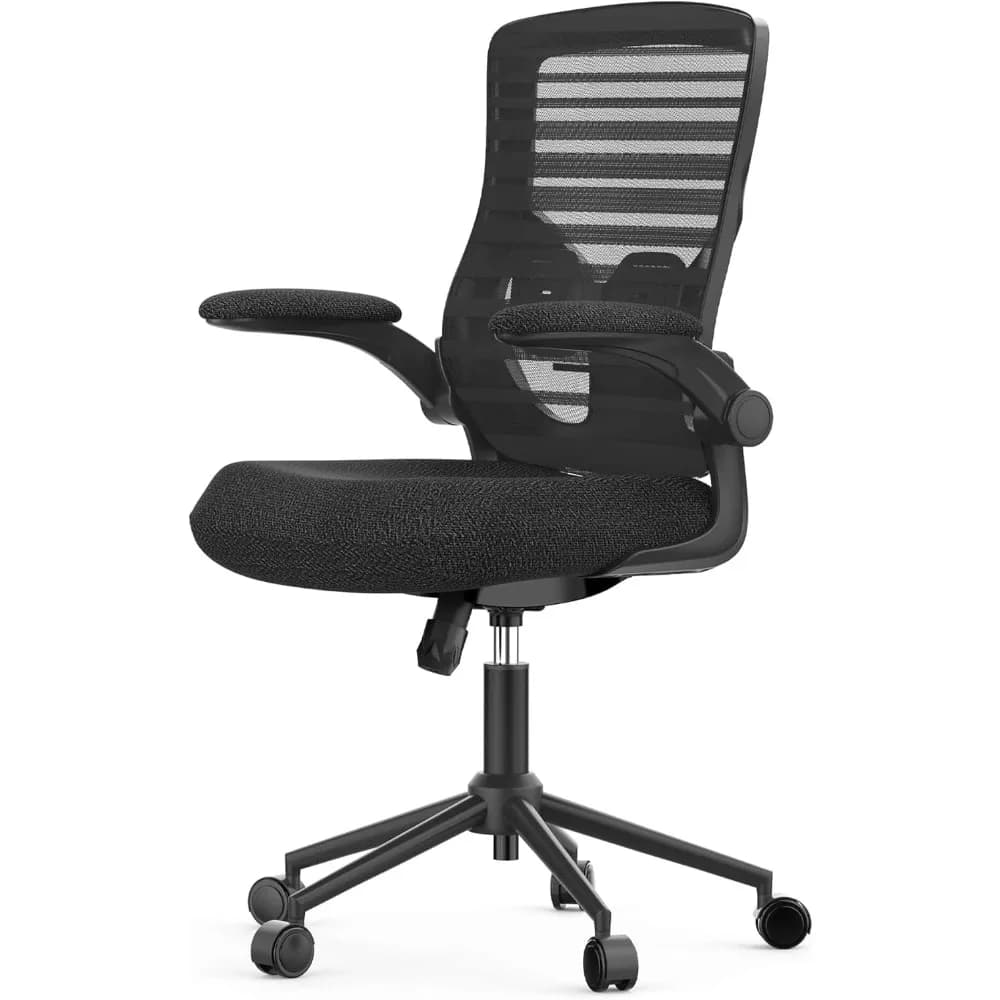 Sedia da ufficio ergonomica per alleviare il mal di schiena e comfort tutto il giorno - Cuscino in schiuma modellata resistente, supporto lombare imbottito regolabile, a