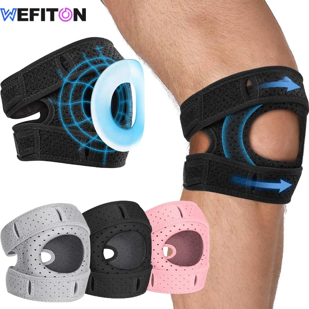 Ginocchiera per bambini 1 pezzo, supporto per ginocchio regolabile, ginocchiera per cuscinetti in gel rotuleo per strappo di menisco, artrite, corsa, allenamento