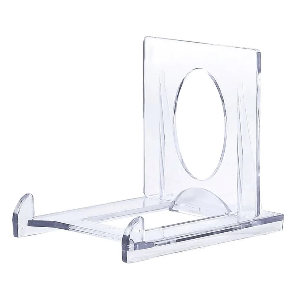 Scaffale trasparente espositore regolabile multiuso cornici Rack trasparente Mini espositore cavalletti