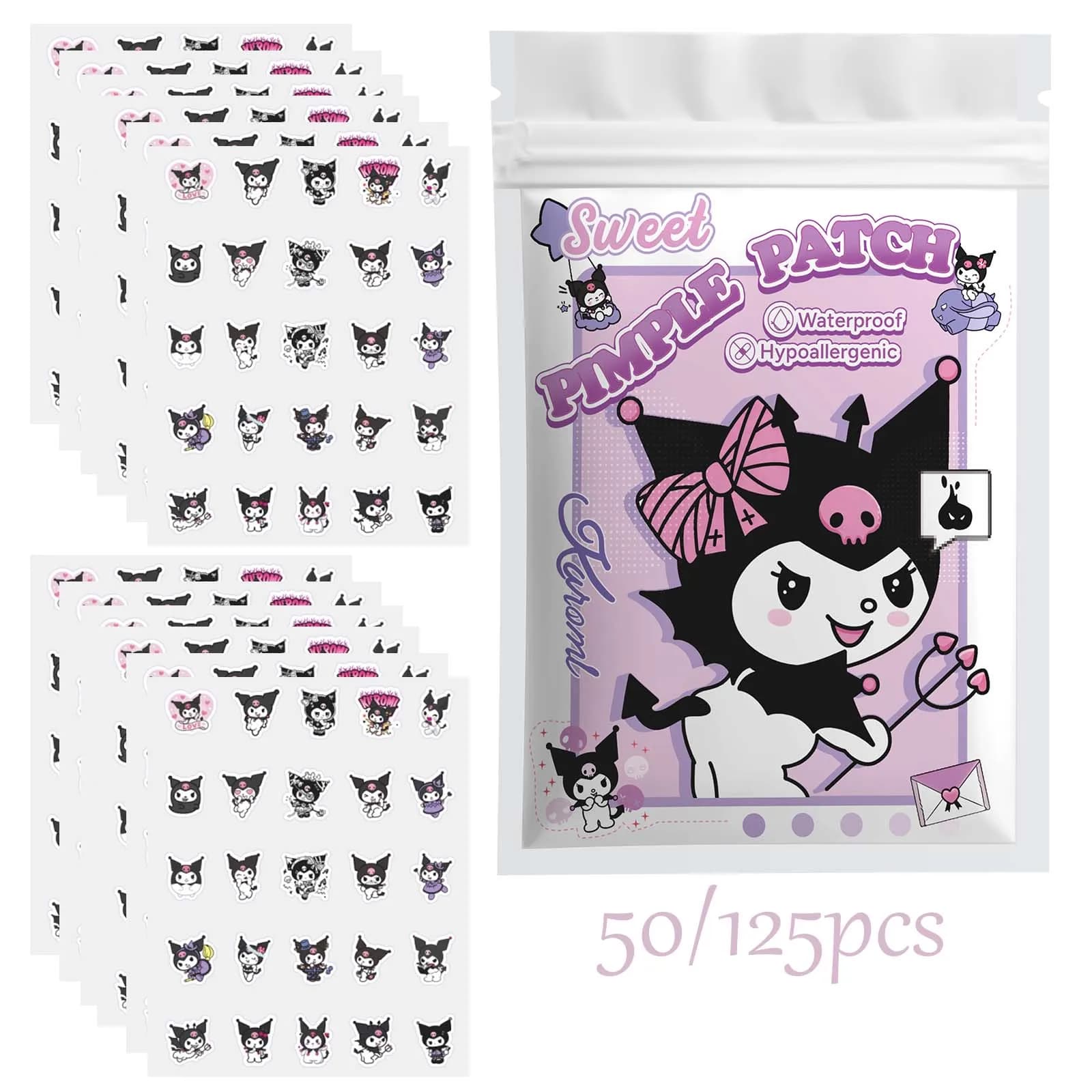 50/125PCS Hello Kitty Kawaii Soft Spot Stickers, Cute Invisible Hydrogel Facial Cover