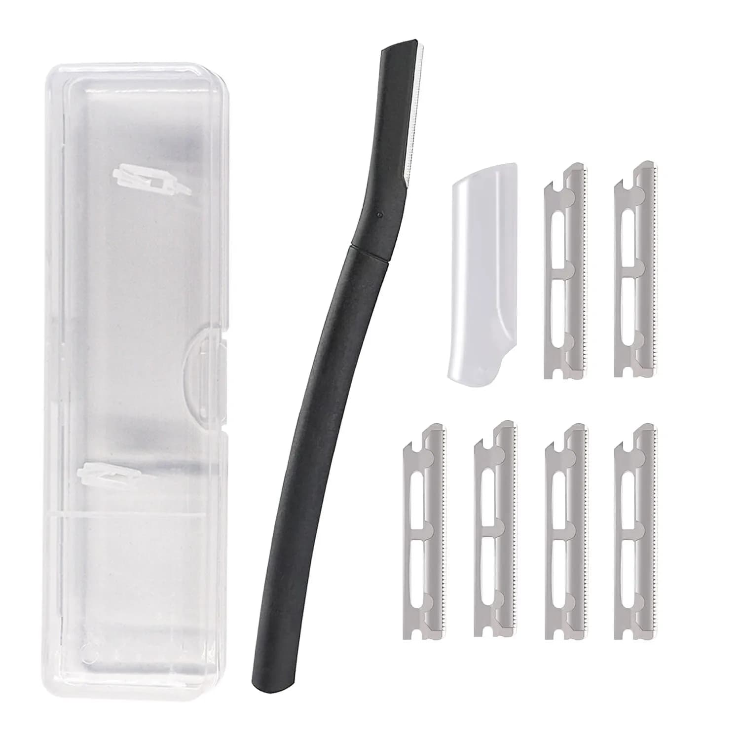 Eyebrow Razor Kit Barba Trimmer Dermaplaning Shaper Shaper Shaving Tool Baffi Razor with 6 sets of blades