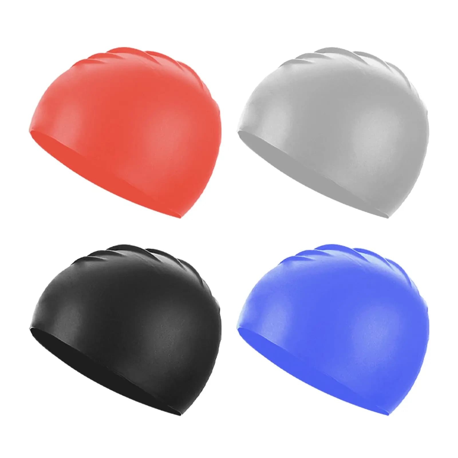 Swimwear Waterproof Silicone Swim Heads for Long Hair Children's Rocks