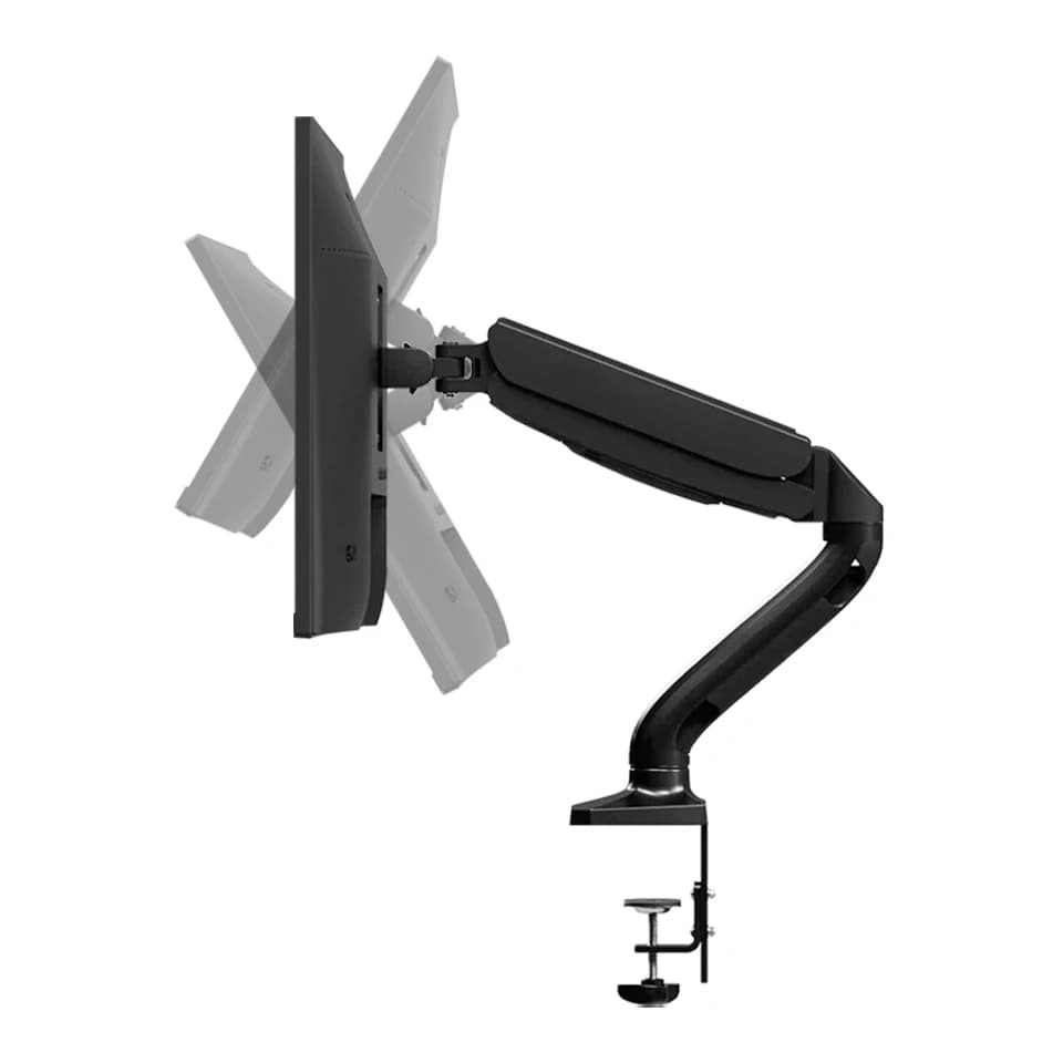 Supporto da scrivania con supporto per braccio per monitor Mction con supporto per morsetto Molla a gas regolabile ergonomica per schermo LCD per computer da gioco