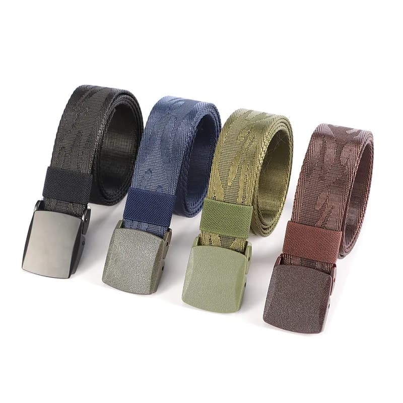 3.8cm Casual Canvas Belt Outdoor Metal-free Lightweight Sports Nylon Belt Unisex Waistband