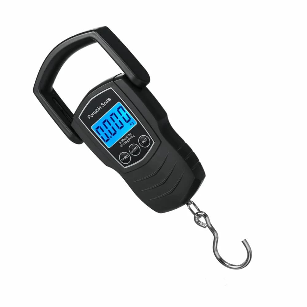 Portable Plastic Digital Luggage Scale Black Backlight Display Portable Scale Hook Electronic Scale Outdoor Use