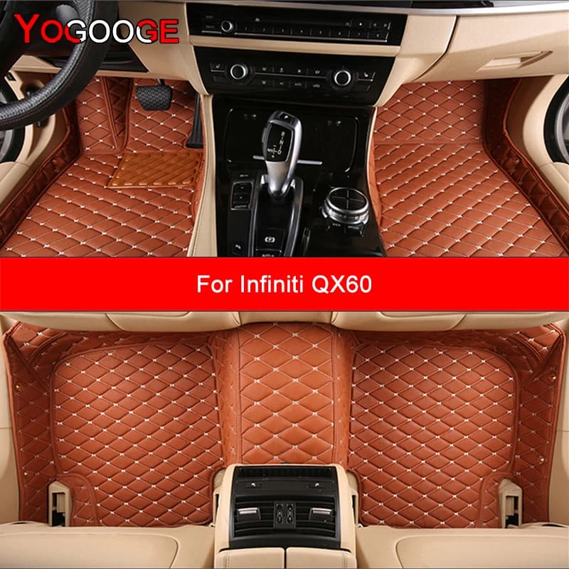 Tappetini per auto personalizzati YOGOOGE per Infiniti QX60 2012-2023 Tappeti per auto Accessorio per auto