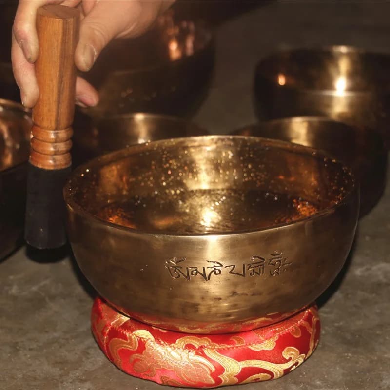 Tibetan Meditation Singing Bowl, Pure Handmade, Professional OM Sound Bowl, Bronze BowlCup, Therapy, Buddha, Chakra, Mindfulness