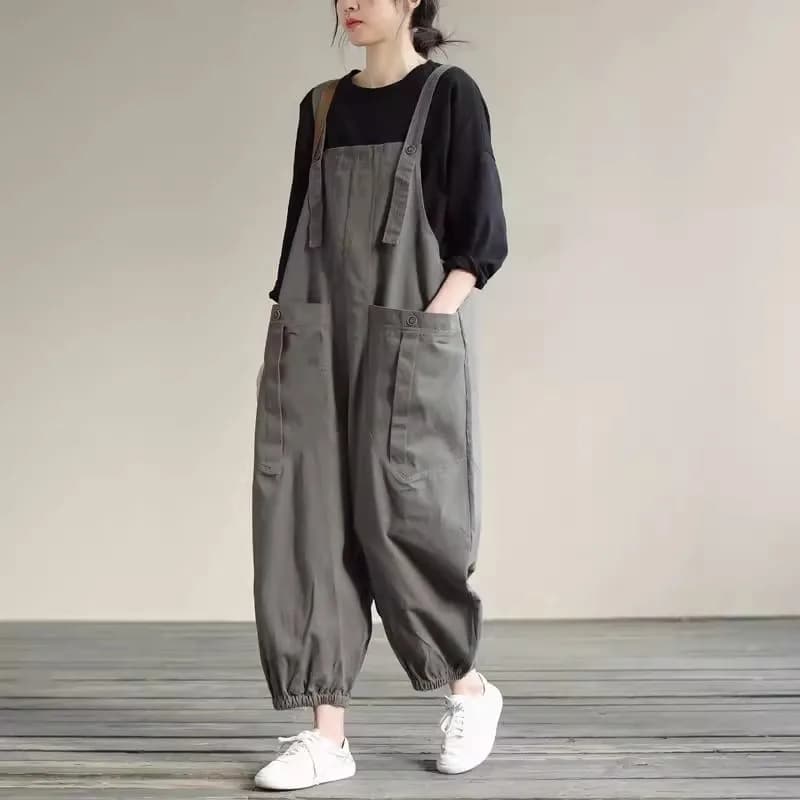 Pantaloni Harem da Uomo Taglie Forti (fino a 300 libbre), Casual Vintage, Stile Workwear, a Nove Punti, Trendy, per Autunno