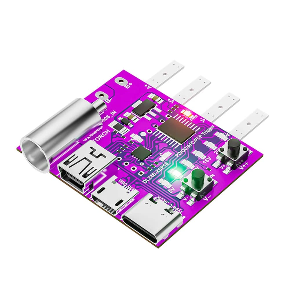 Testare caricabatterie veloci Viola PD3.1 Carica rapida Tester di tensione di ricarica rapida Batteria 5V 9V 12V 15V 20V 28V Uscita
