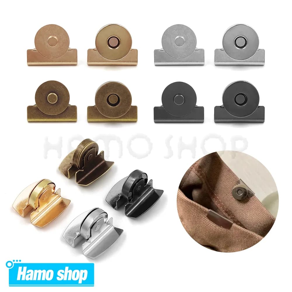 5/8pcs 20mm fibbia magnetica bordo in metallo pulsante magnetico elementi di fissaggio fermagli a scatto clip per borsa borsa portafoglio chiusura dei vestiti a scatto