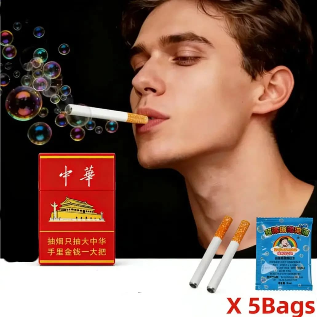 Ins style funny cigarette box, photo accessory, as gift for your friend, soap bubble device, outdoor portable case