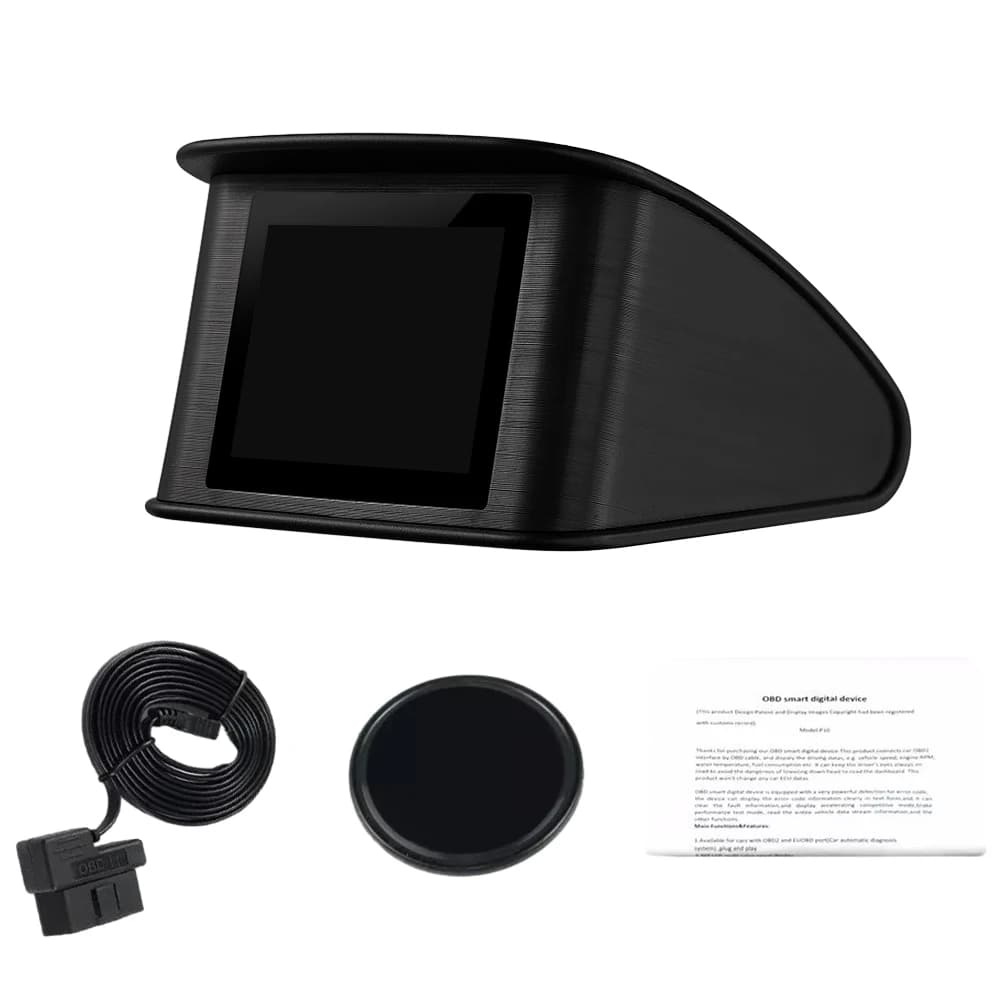 Display Head-Up HUD OBD2 per Auto, Tachimetro Digitale, Allarme Fatica alla Guida, Proiettore con Schermo TFT, Temperatura Acqua e Voltaggio per Auto e Camion