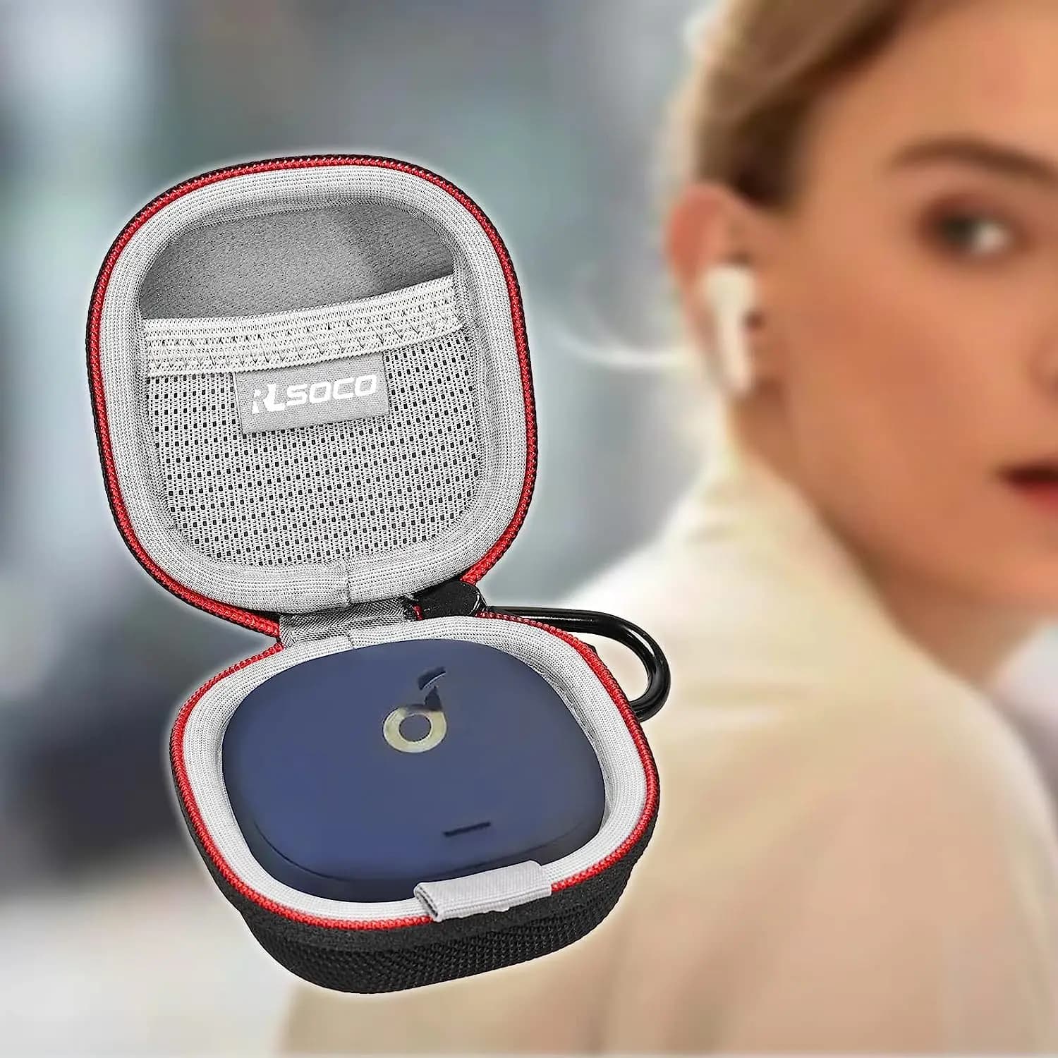 Custodia rigida per Anker Soundcore Liberty Air 2 Pro/Soundcore Liberty 4 auricolari True Wireless Active Noise Cancelling per accessori
