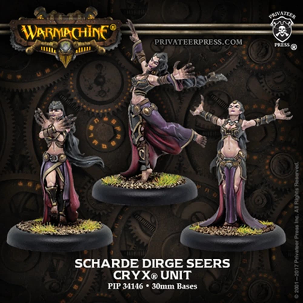 Kit modello in resina Avatars of War 28333 Warmachine Dirge Seers Scultura non assemblata per modellisti