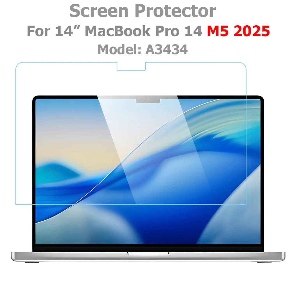 Proteggi schermo per MacBook Pro 14 pollici 14 2025 lanciato M5 modello A3434 vetro temperato per MacBook Pro14 M5 2025 Pellicola per notebook
