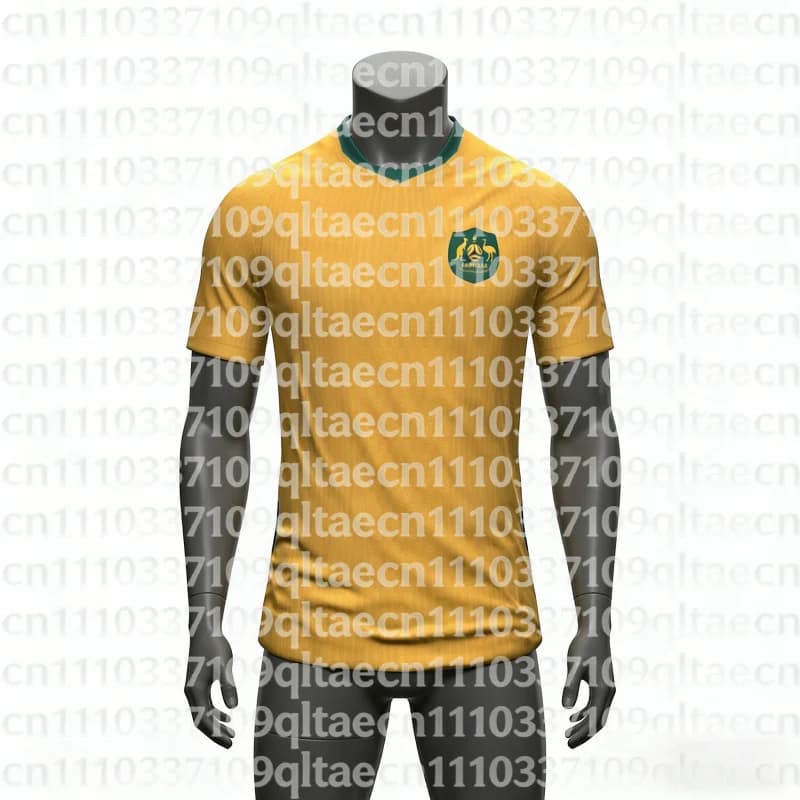 Maglia da Calcio Australia 2026 Uomo Sfumata Arancione Teal Maglietta da Calcio a Maniche Corte Versione Fan Abbinamento Famiglia