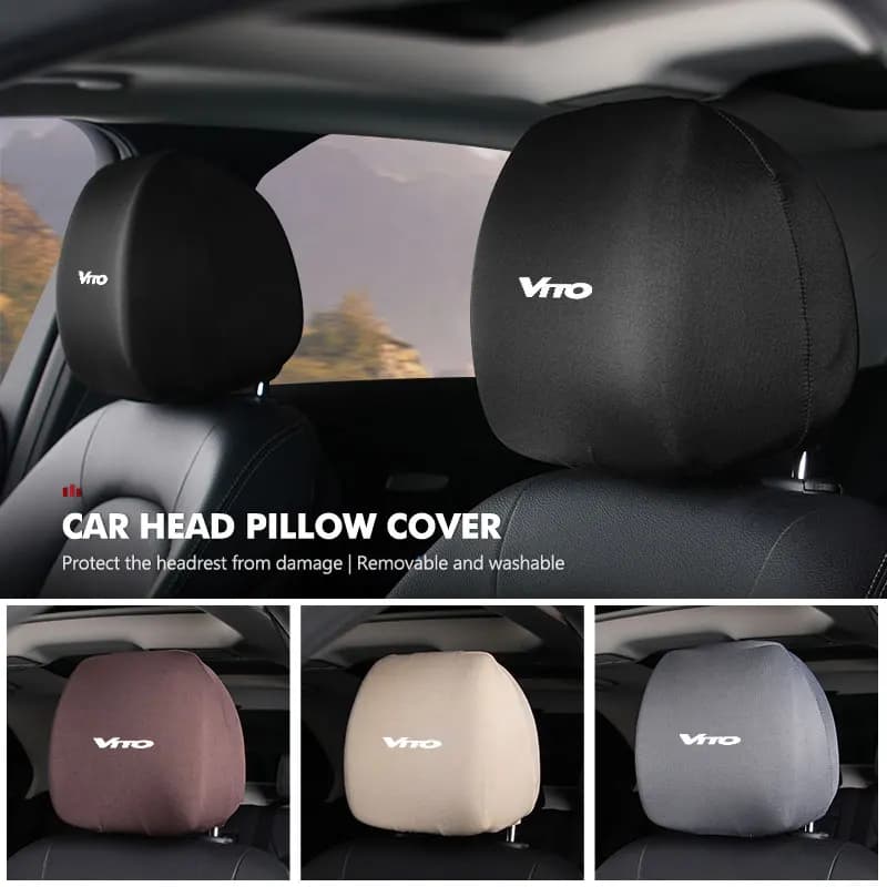 Car Seat Headrest Elastic Protective Pillow Protective Cover For Mercedes Benz W124 W203 W204 SLK CLA SL SLC C CLASS B CLASS E
