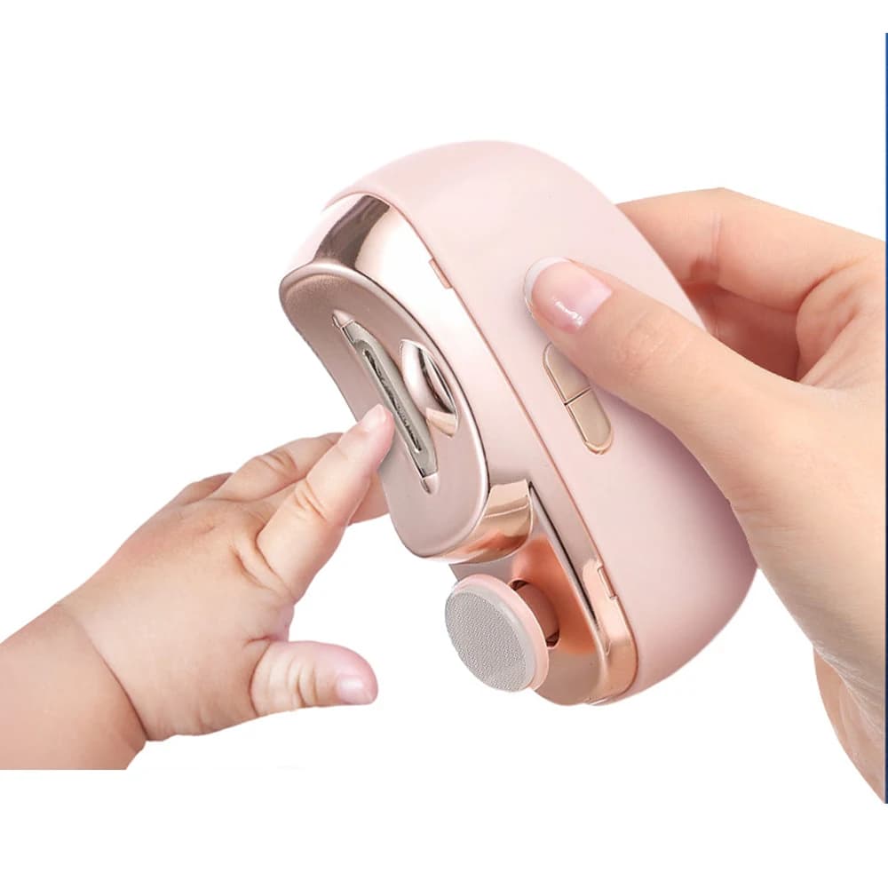 Automatic electric pedicure nail cutter with nail polishing scissors for lightweight children
