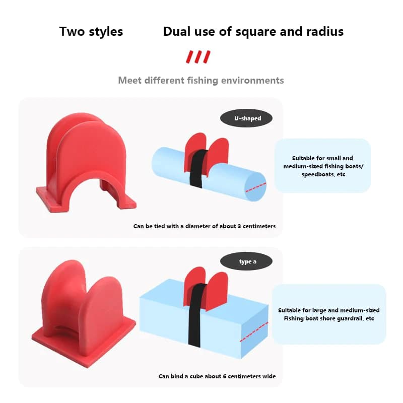U/A-Shaped Fishing Rod Support Portable Fishing Pole Rack TPE Fishing Feeder Pod Stand Fishing Rod Holder Gear Accessories