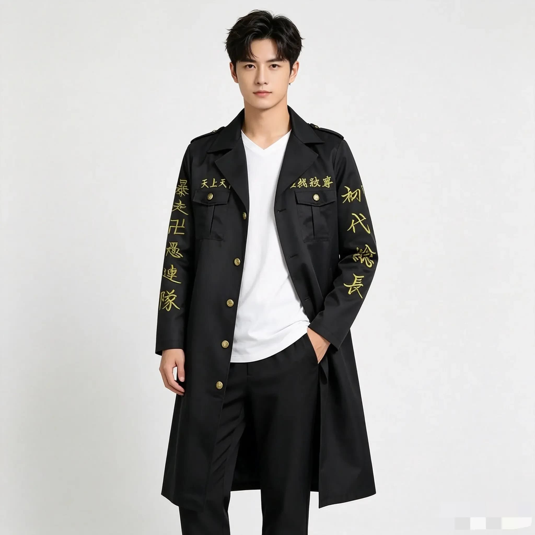 Anime Tokyo Revengers Cosplay Costume Mikey Manjiro Sano Ken Embroidery Jacket Coat - Unisex Tokyo Manji Gang Uniform