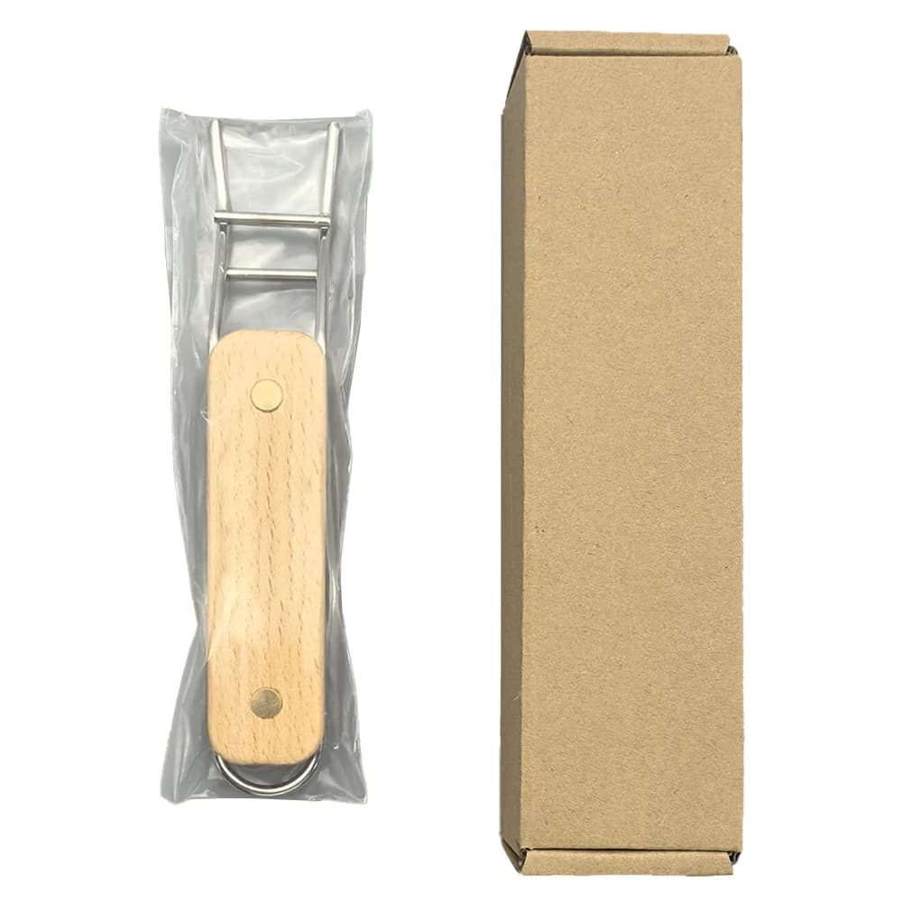 Beech wood barbecue handles insulated pans for sauce replacement Clips for supplies for outdoor camping