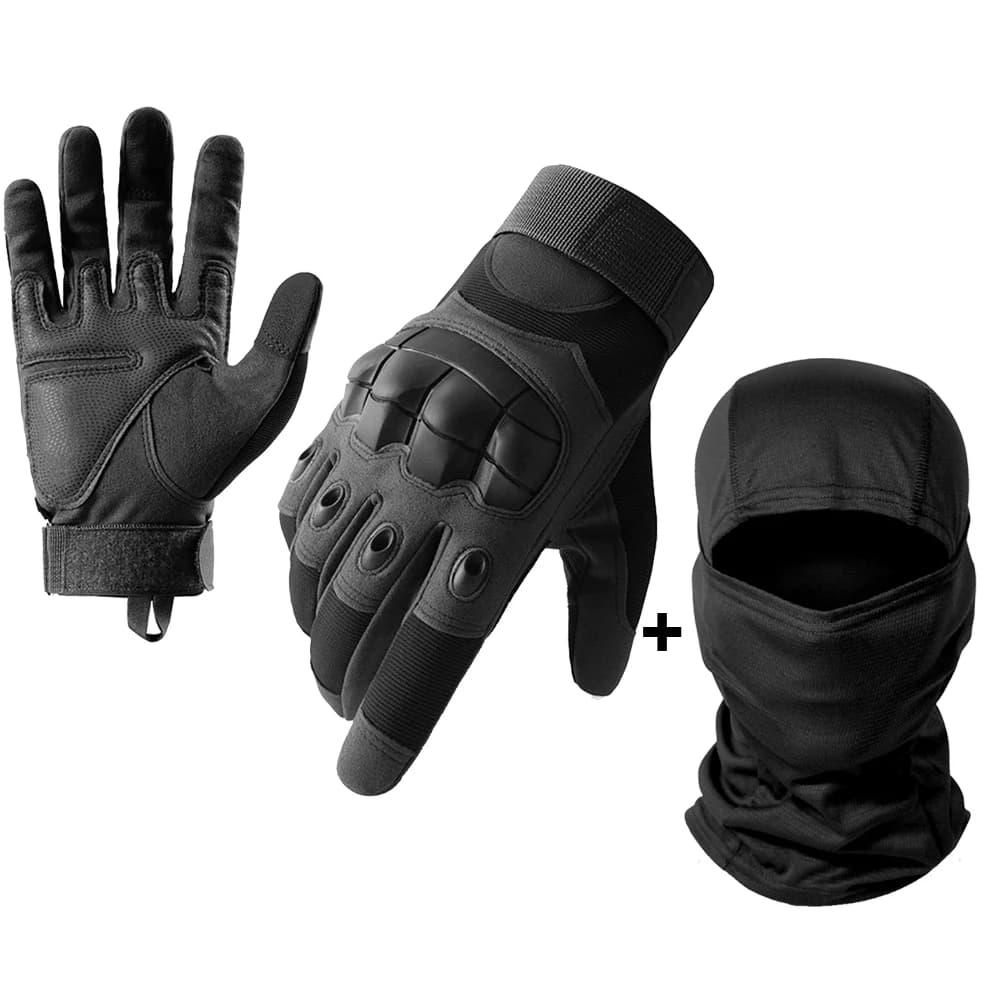 Guanti da Moto per Uomo con Touch Screen, Guanti Protettivi per Motocross, Guanti Integrali Neri per Moto