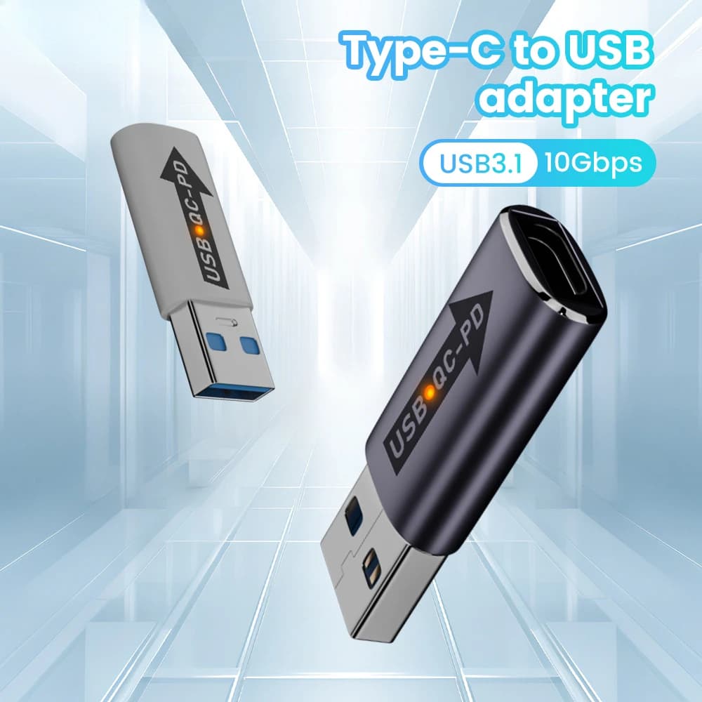 Adattatore USB 3.1 tipo C convertitore da PD a USB QC USB Flash Drive connettore di ricarica Transter veloce per Macbook Huawei Xiaomi Samsung