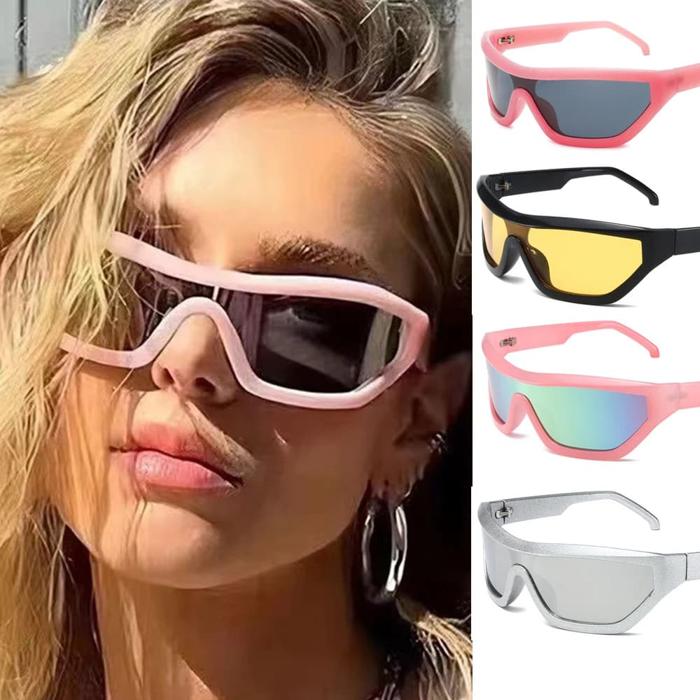 Occhiali da Sole Vintage Quadrati Y2K per Donna e Uomo, Occhiali da Sole Rettangolari, Occhiali Ovali per Donna, Occhiali da Sole per Uomo e Donna