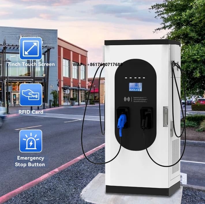 Colonnine di Ricarica Intelligenti per Auto OCPP 1.6J CCS DC, Stazioni EV da 180KW, Caricabatterie Rapido Commerciale per Veicoli Elettrici