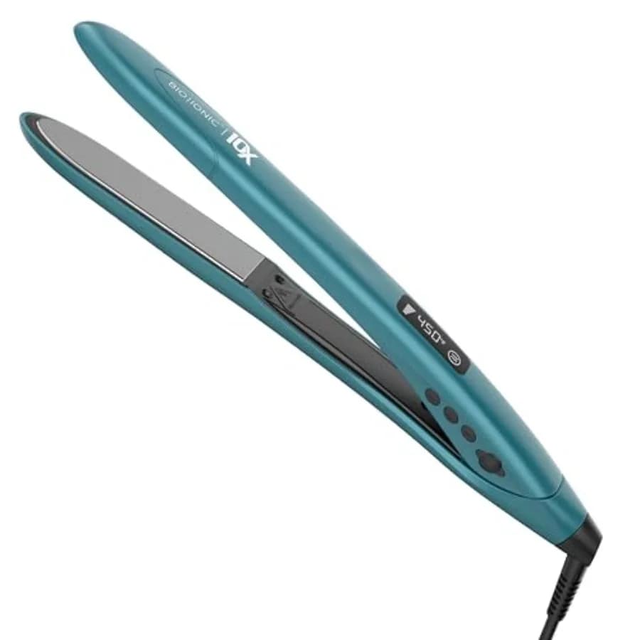 Piastra per capelli Bio Ionic 10X, stiracapelli con piastre vibranti soniche da 1 pollice, piastra con complesso minerale generatore di ioni, Ve