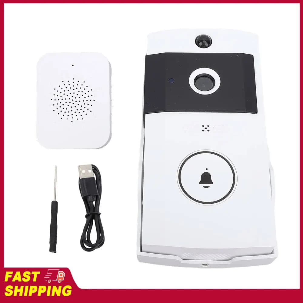 Campanello Intelligente con Telecamera HD Grandangolare, Audio Bidirezionale, Video in Diretta, Campanello Video WiFi 2.4GHZ