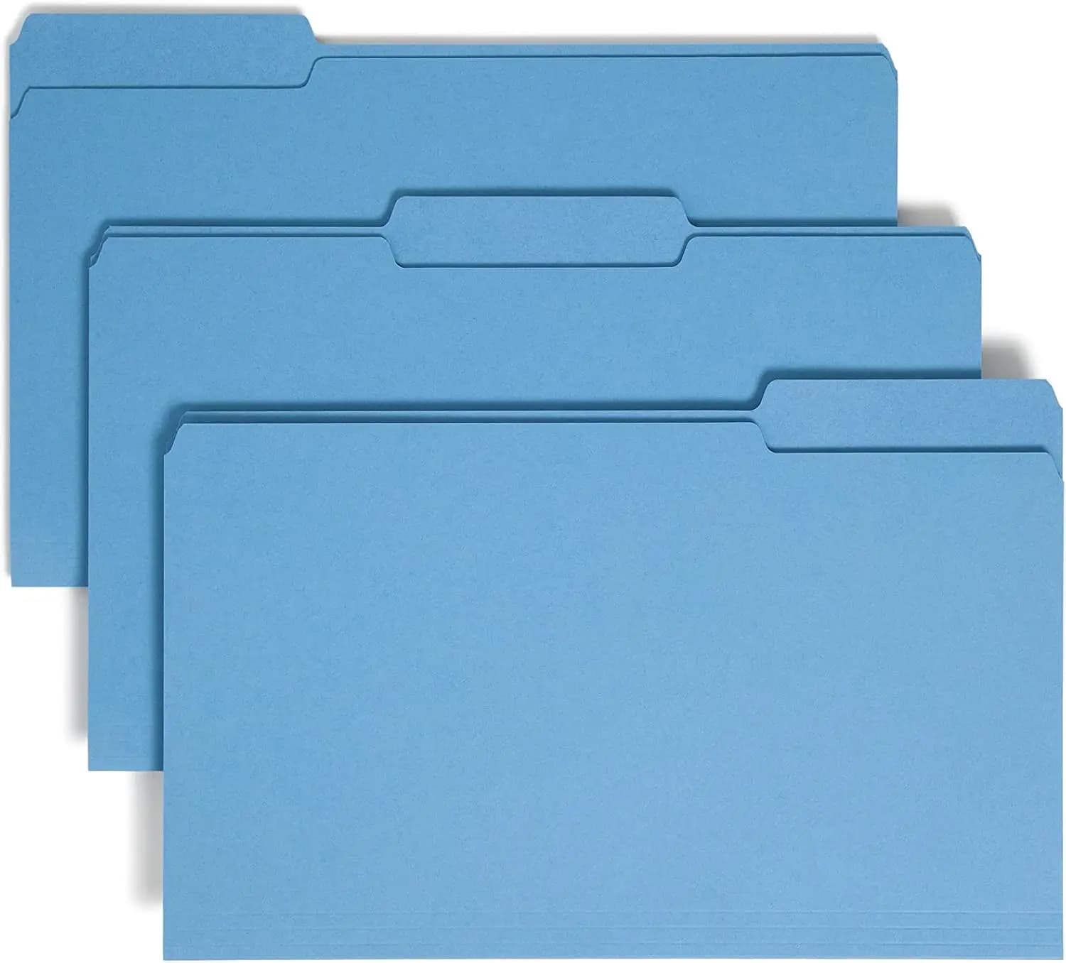 Cartelle Portadocumenti Blu Formato Legale, Linguetta a 1/3 di Altezza, 100 per Scatola per Organizzazione Ufficio