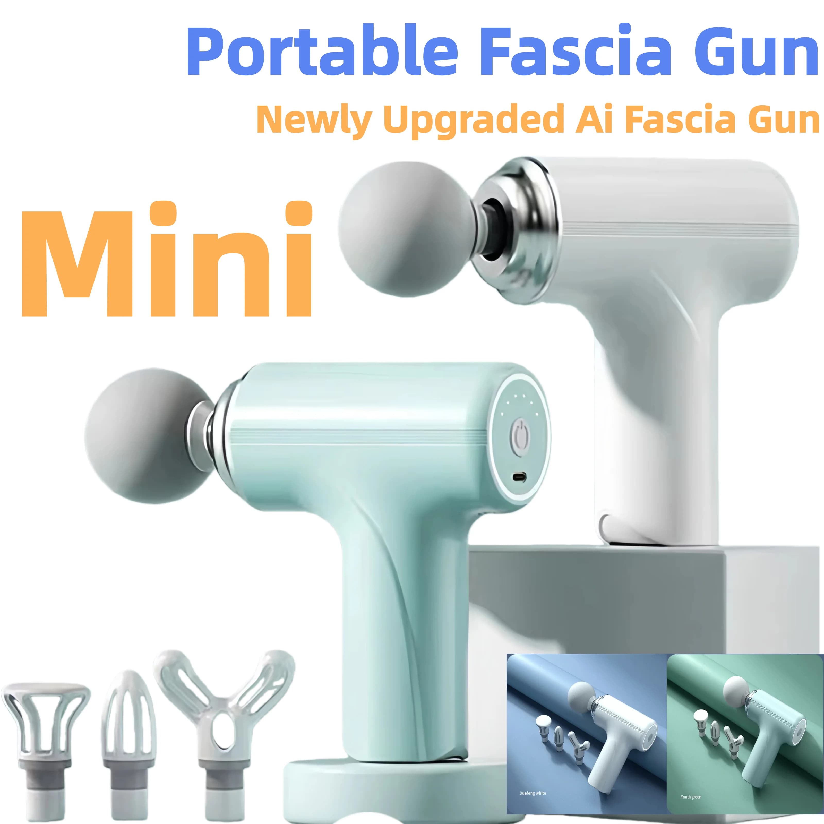 Mini Deep Massage Gun, Muscular Massage to Relieve the Back Pain, Small Travel Massage Gun, Silent Portable Massage to Percussion