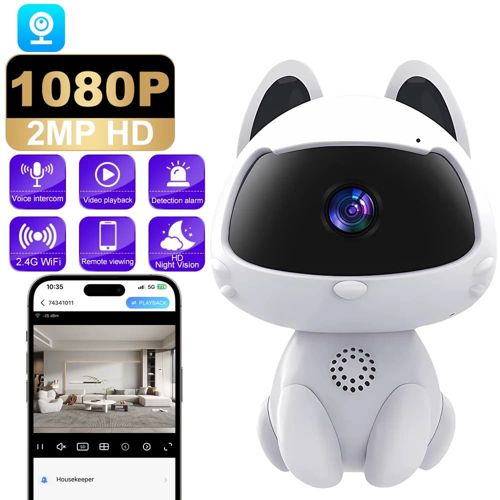 V380 HD Smart cat WiFi Telecamera IP Sicurezza domestica interna Baby Monitor Monitoraggio automatico Video Telecamera di sorveglianza audio bidirezionale
