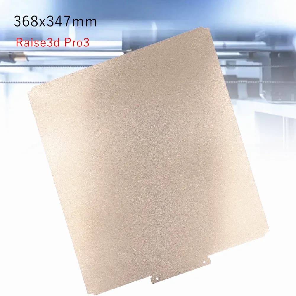 PEI Raise3D 368x347mm Construction Plate PEI Durable PEI Coating Spring Steel Sheet Double Face PEI Printing Bed for Raise3D Pro3/Pro3 HS